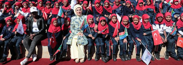 First Lady Erdoğan inaugurates the library built by TİKA and the Maarif Foundation’s central office in South Africa
